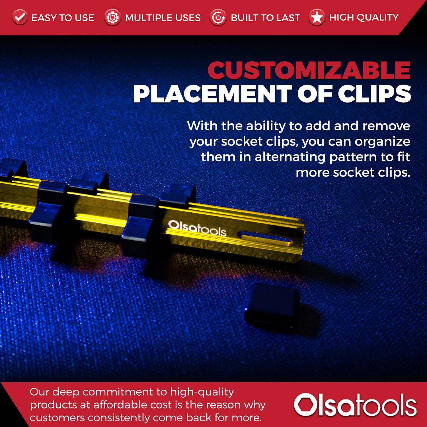 Aluminum Socket Organizer Rails With Rubber End Caps - Image 130