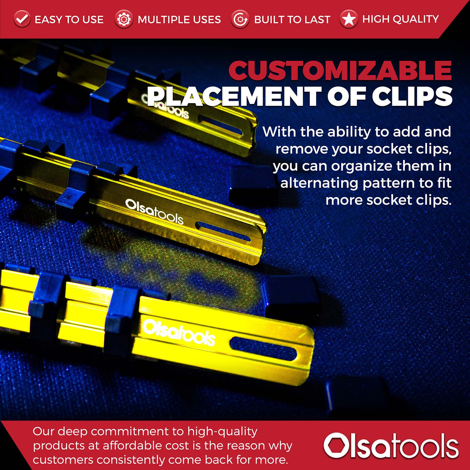 Aluminum Socket Organizer Rails With Rubber End Caps - Image 142