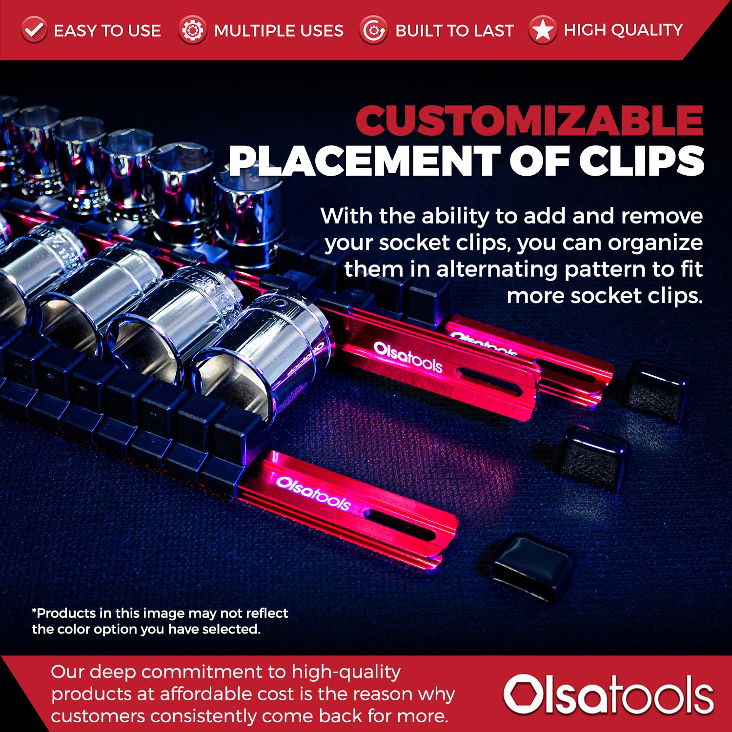 Aluminum Socket Organizer Rails With Rubber End Caps - Image 146
