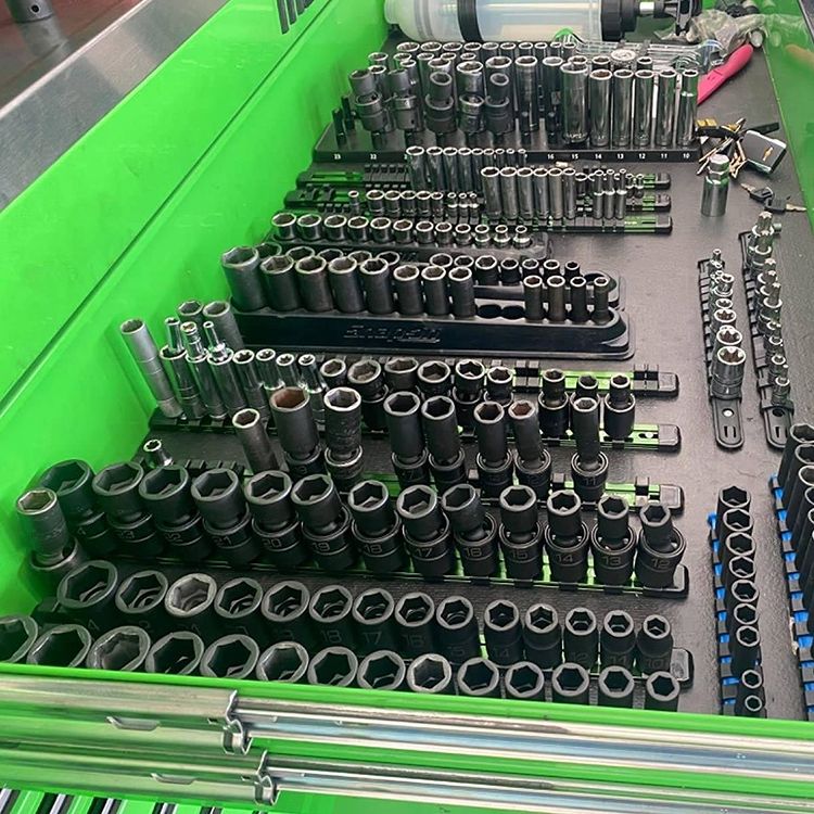 Aluminum Socket Organizer Rails With Rubber End Caps - Image 181