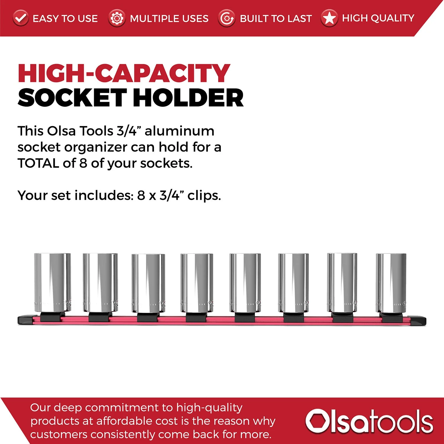 Aluminum Socket Organizer Rails With Rubber End Caps - Image 188