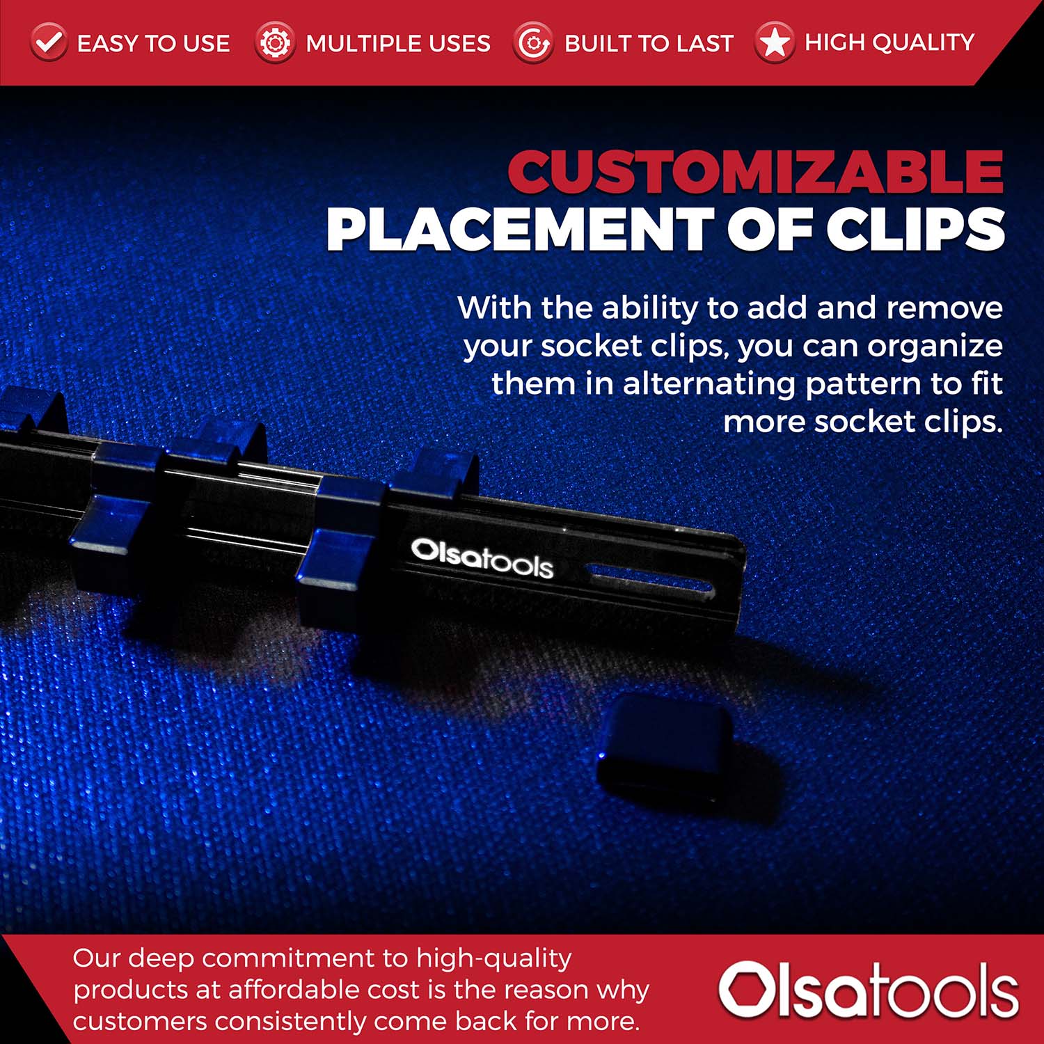 Aluminum Socket Organizer Rails With Rubber End Caps - Image 50