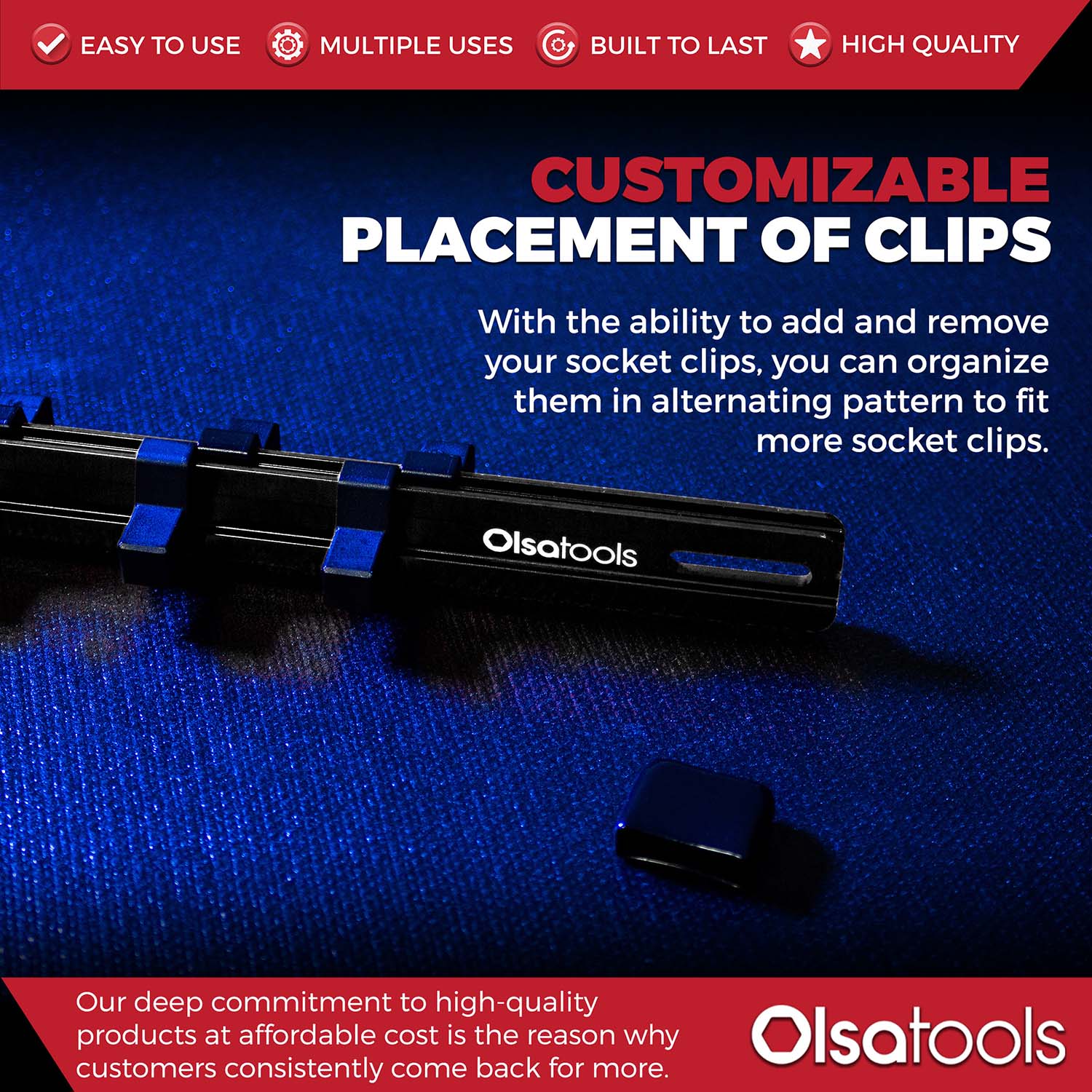 Aluminum Socket Organizer Rails With Rubber End Caps - Image 58
