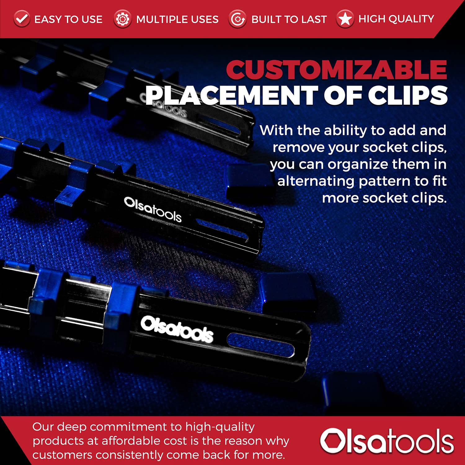 Aluminum Socket Organizer Rails With Rubber End Caps - Image 62