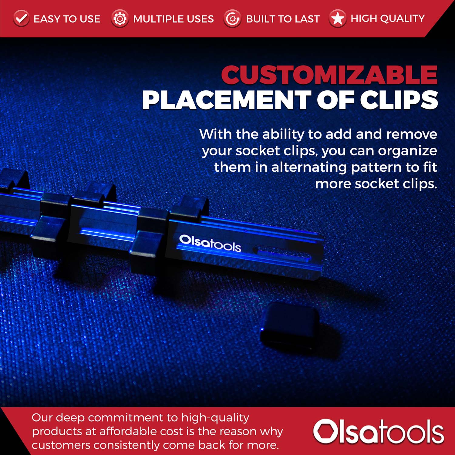 Aluminum Socket Organizer Rails With Rubber End Caps - Image 70