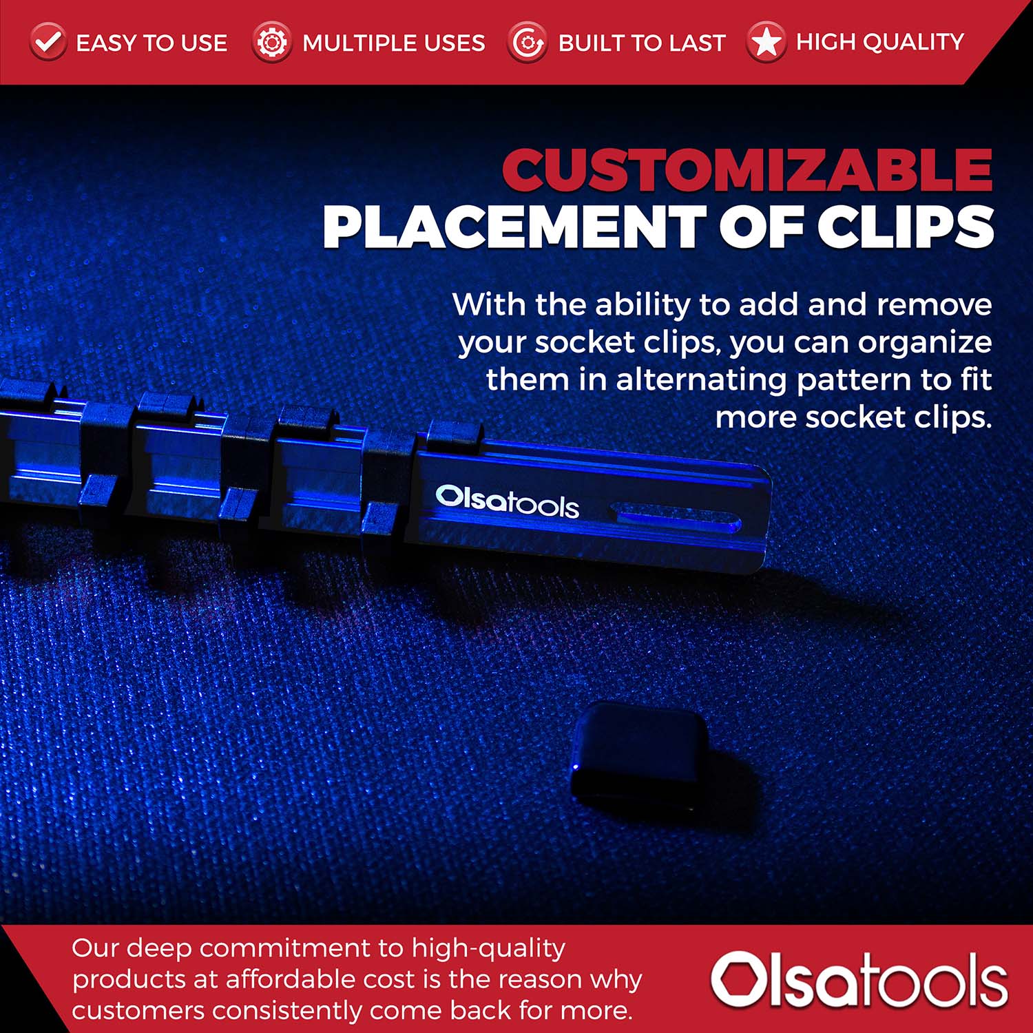 Aluminum Socket Organizer Rails With Rubber End Caps - Image 74