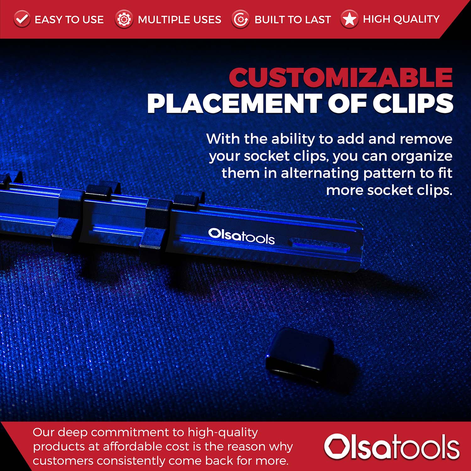 Aluminum Socket Organizer Rails With Rubber End Caps - Image 78