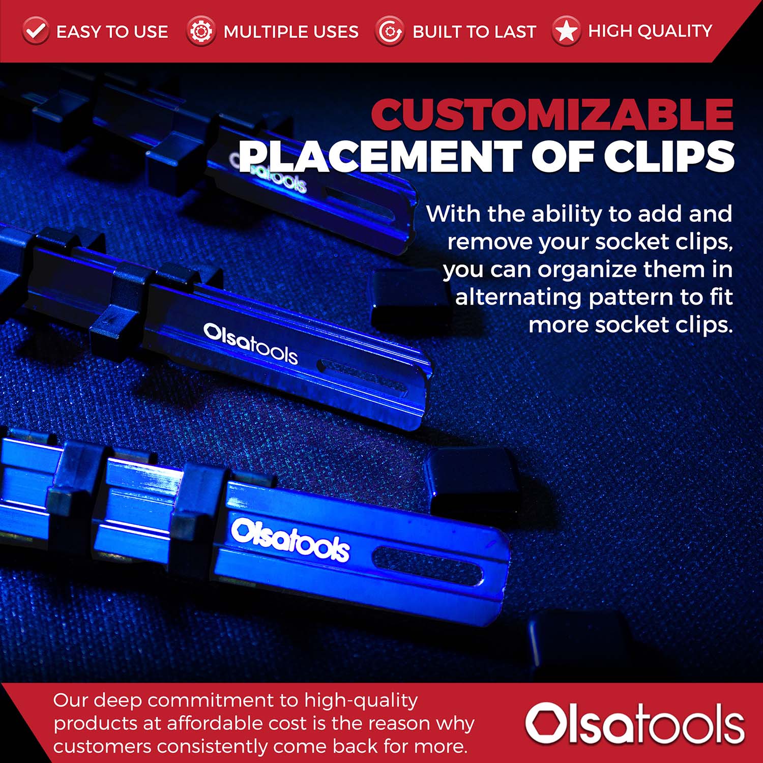 Aluminum Socket Organizer Rails With Rubber End Caps - Image 86