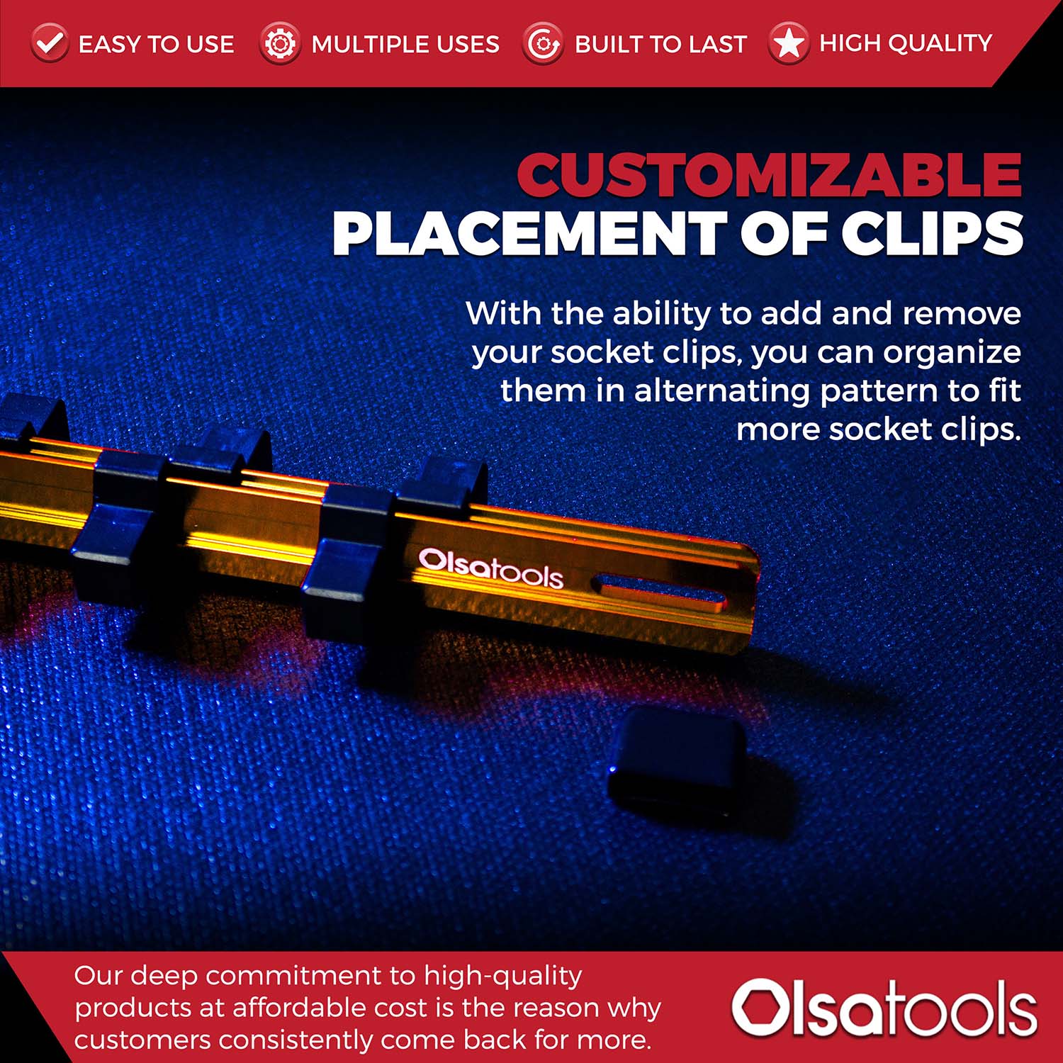 Aluminum Socket Organizer Rails With Rubber End Caps - Image 90