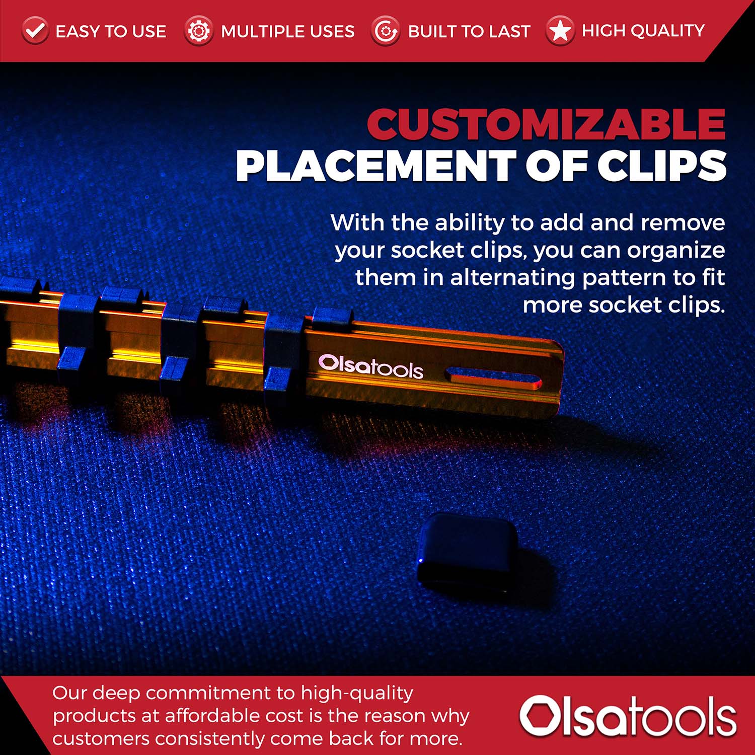 Aluminum Socket Organizer Rails With Rubber End Caps - Image 94