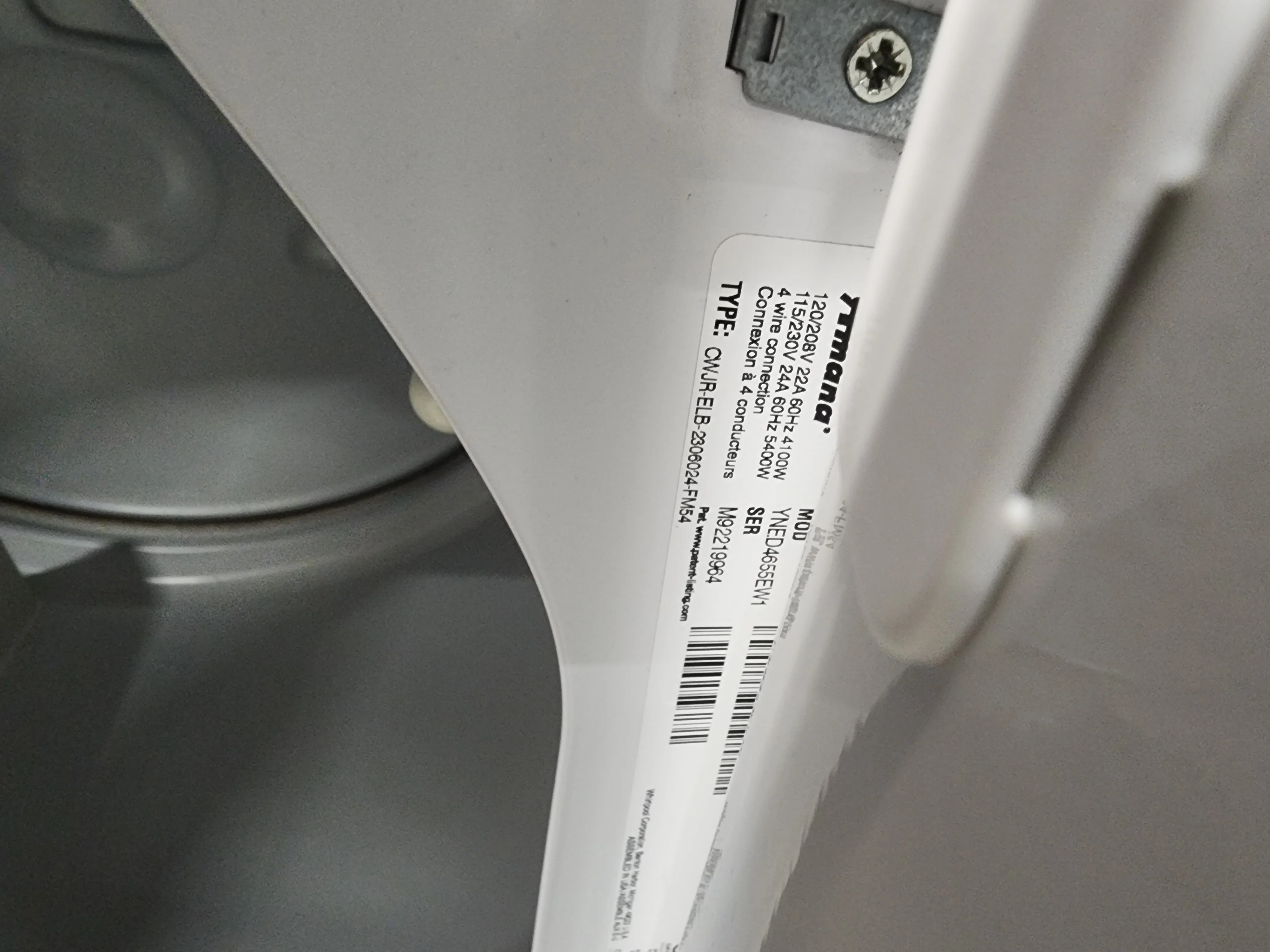 Amana Front Load Dryer - YNED4655EW1 - Image 4