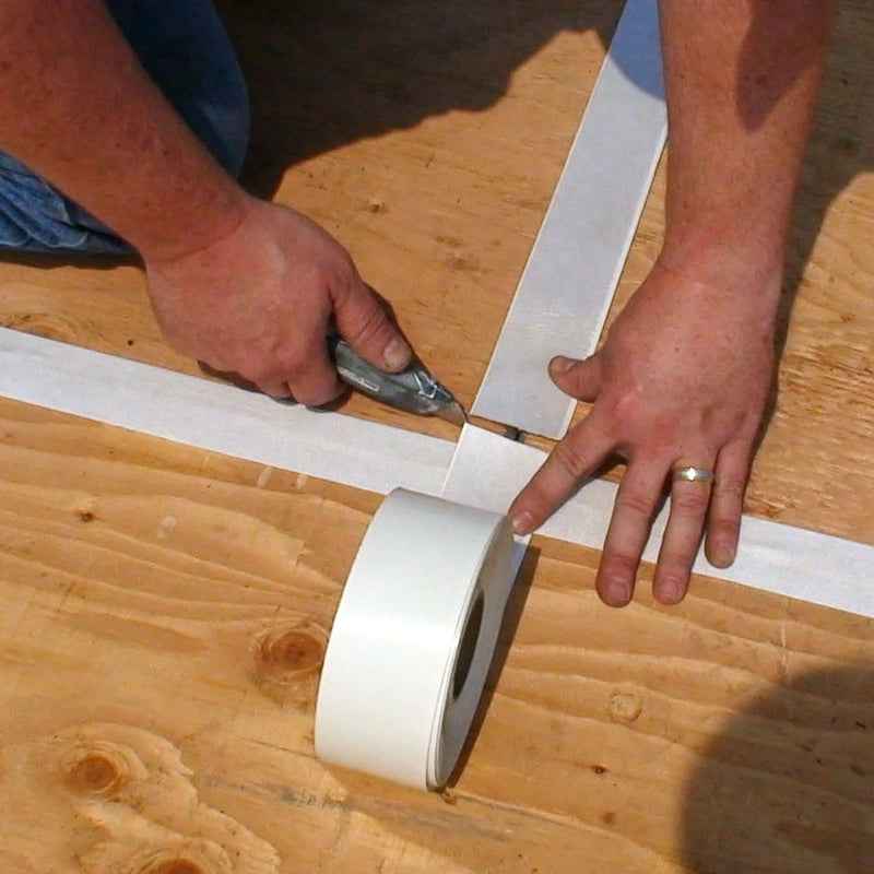 Ames Matte White Solid Low VOC Elastomeric Roof Tape 8 sq. ft. Coverage, 50 ft. - Image 4