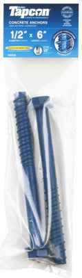 Tapcon 1/2 in. D X 6 in. L Steel Hex Head Concrete Screw Anchor 2 pk - Image 4