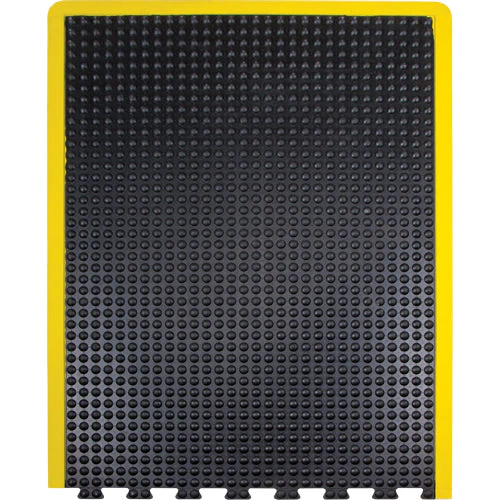 Anti-Fatigue Dome Matting, Bubbled, 3' x 4' x 1/2", Black, Rubber - Image 2