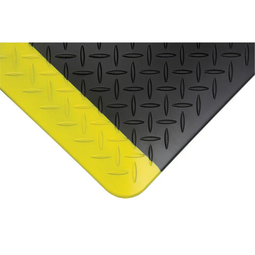Anti-Fatigue Matting, Diamond, 1-2/3' x 3-1/4' x 3/4", Black/Yellow, Polyurethane - Image 3