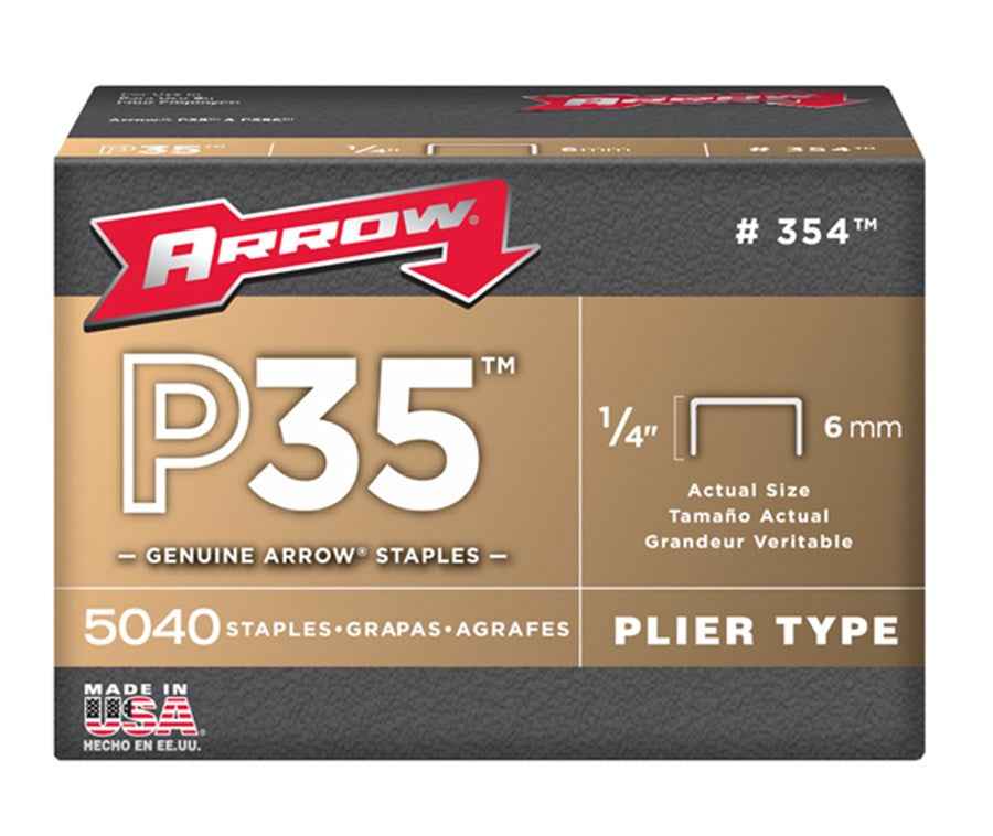 Arrow P35 7/16 in. W X 1/4 in. L 25 Ga. Flat Crown Heavy Duty Staples 5040 pk - Image 2