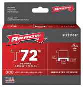 Arrow T72 31/64 in. W X 3/4 in. L 15 Ga. Wide Crown Insulated Staples 300 pk - Image 2
