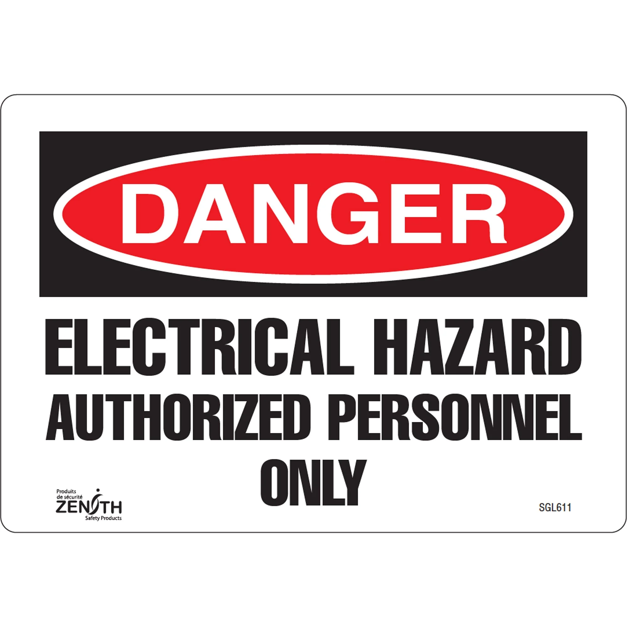 "Authorized Personnel Only" Sign, 7" x 10", Vinyl, English