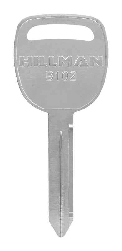 Hillman Silver Brass Double Sided #B102 Automotive Blank Key for GM Models (Pack of 10)