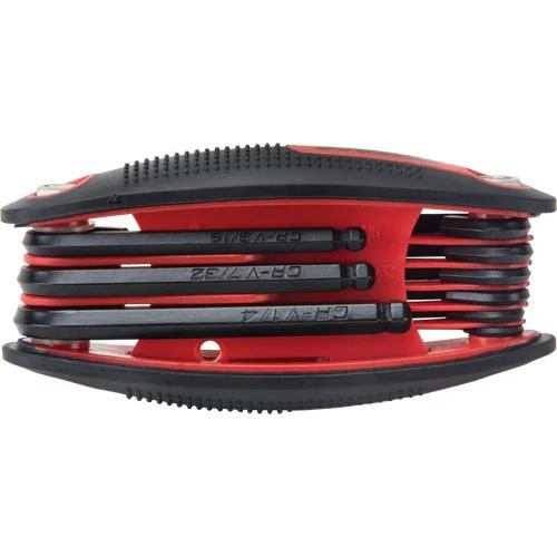 Ball End Fold-Up Hex Key Set, 9 Pcs., Imperial - Image 2