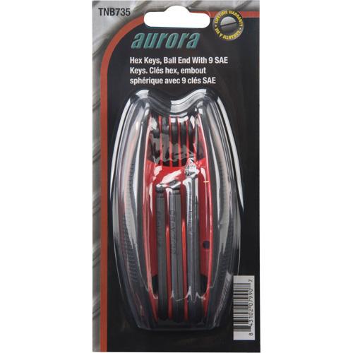 Ball End Fold-Up Hex Key Set, 9 Pcs., Imperial - Image 3