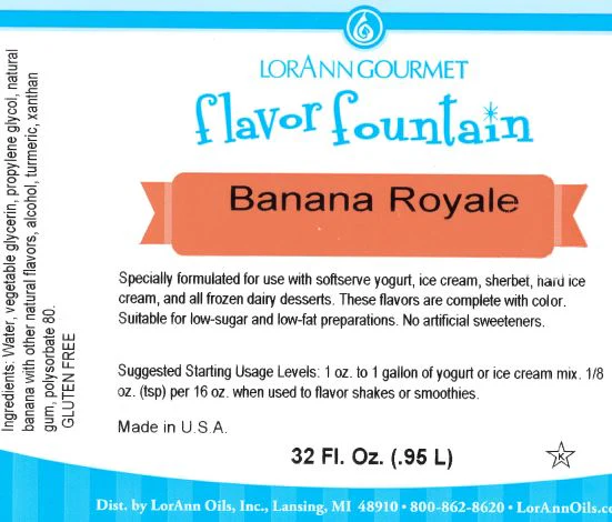 Banana Royale Flavor - 4 oz. - 32 oz. - Ice Cream and Beverage Flavors - LorAnn Oils - Canadian Distribution - Ships Free Within Canada on Orders Above CAD $199 - Image 3
