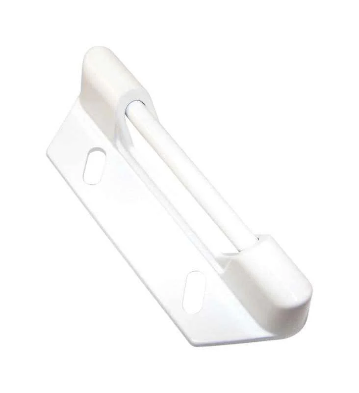 Barton Kramer Satin White Aluminum Door Latch 1 pk