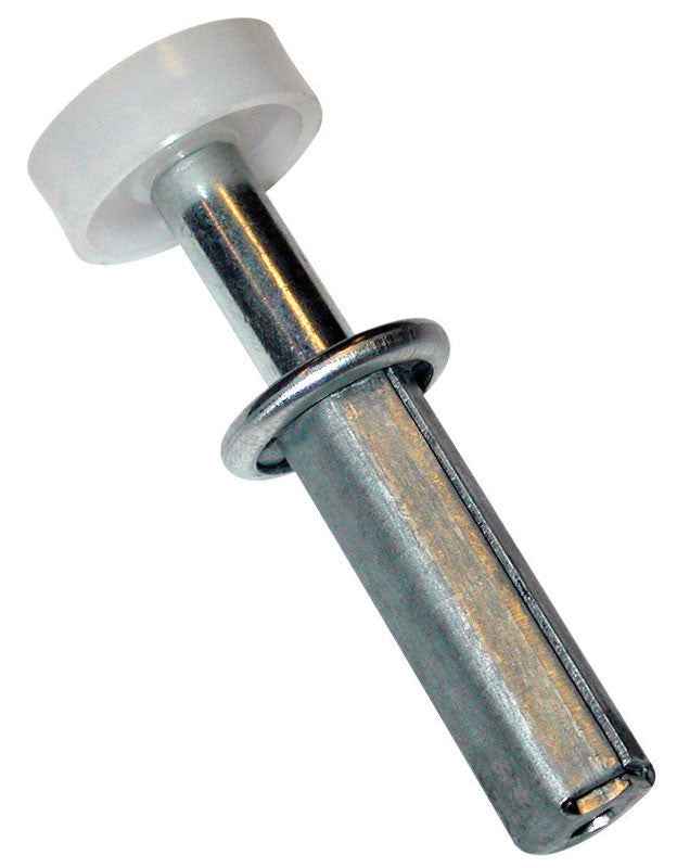 Barton Kramer 7/8 in. D X 2-5/8 in. L Mill Silver Steel Bi-fold Door Wheel Guide 2 pk - Image 2
