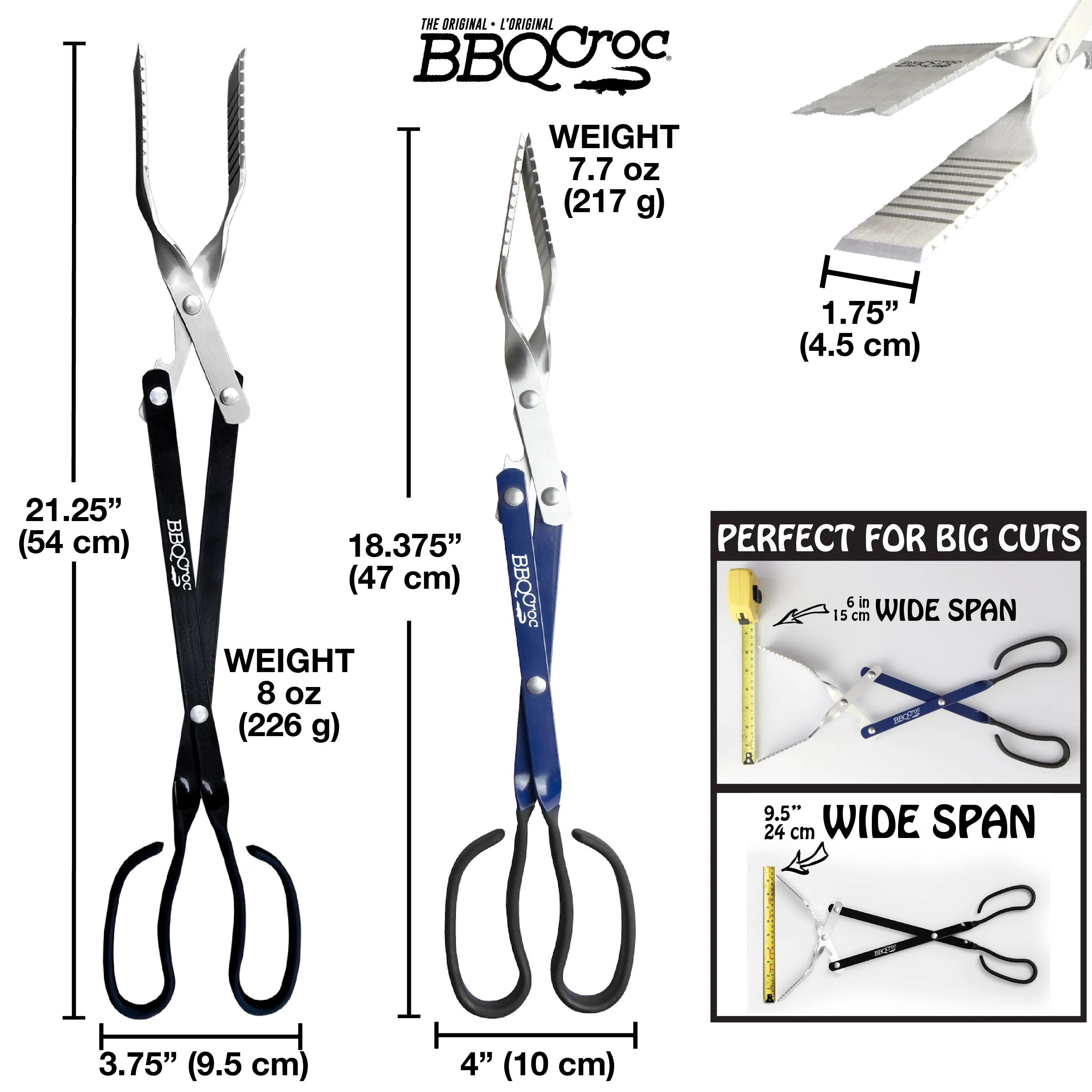 BBQ Croc 18" & 21" 3-in-1 Barbecue Tool - Image 2