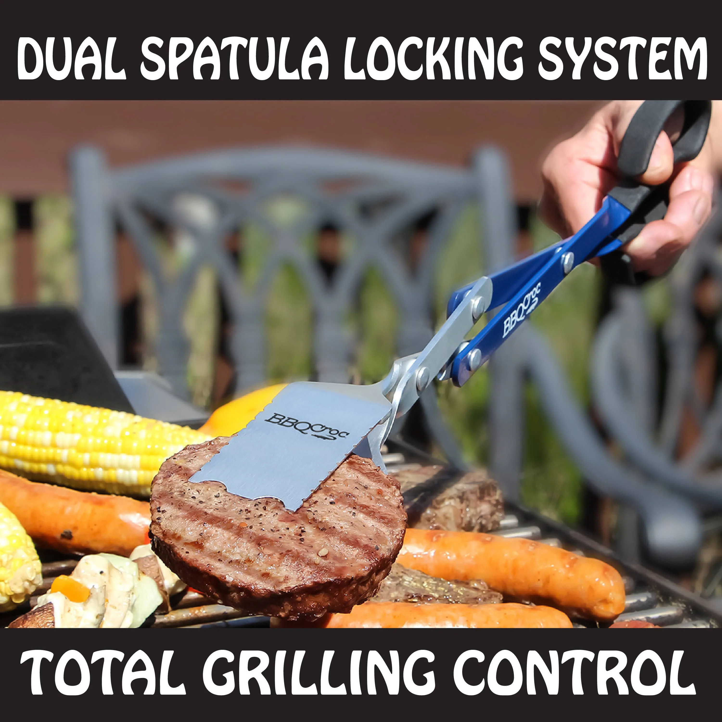 BBQ Croc 18" & 21" 3-in-1 Barbecue Tool - Image 5