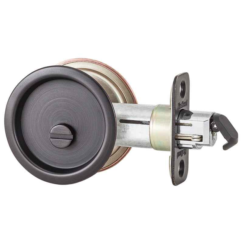 Kwikset Venetian Bronze Metal Indoor Round Bed/Bath Pocket Door Lock - Image 2