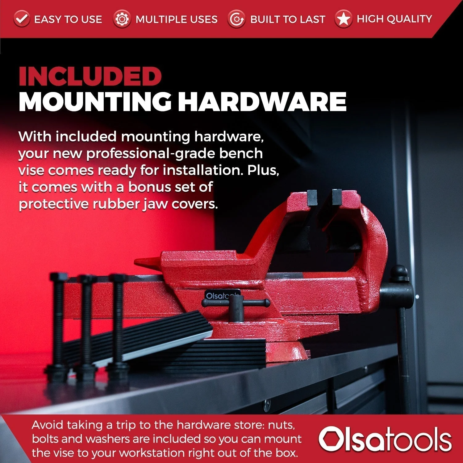 Bench Vises | 360° Swivel Base | Forged Steel - Image 9