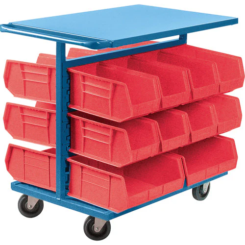 Bin Carts - Cart Only, Double-sided, 24" W x 38-1/2" D x 36-1/2" H - Image 2