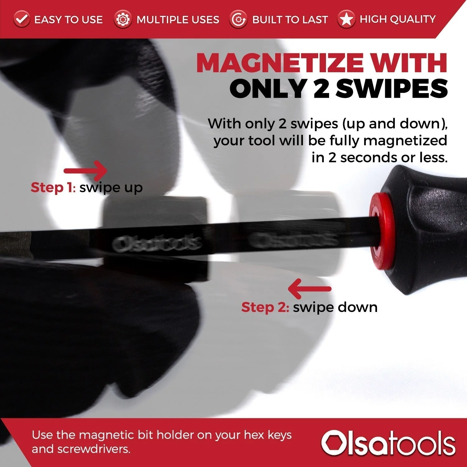 Bit Magnetizer Ring and Demagnetizer Screwdriver Bit Drive Holder - Image 10
