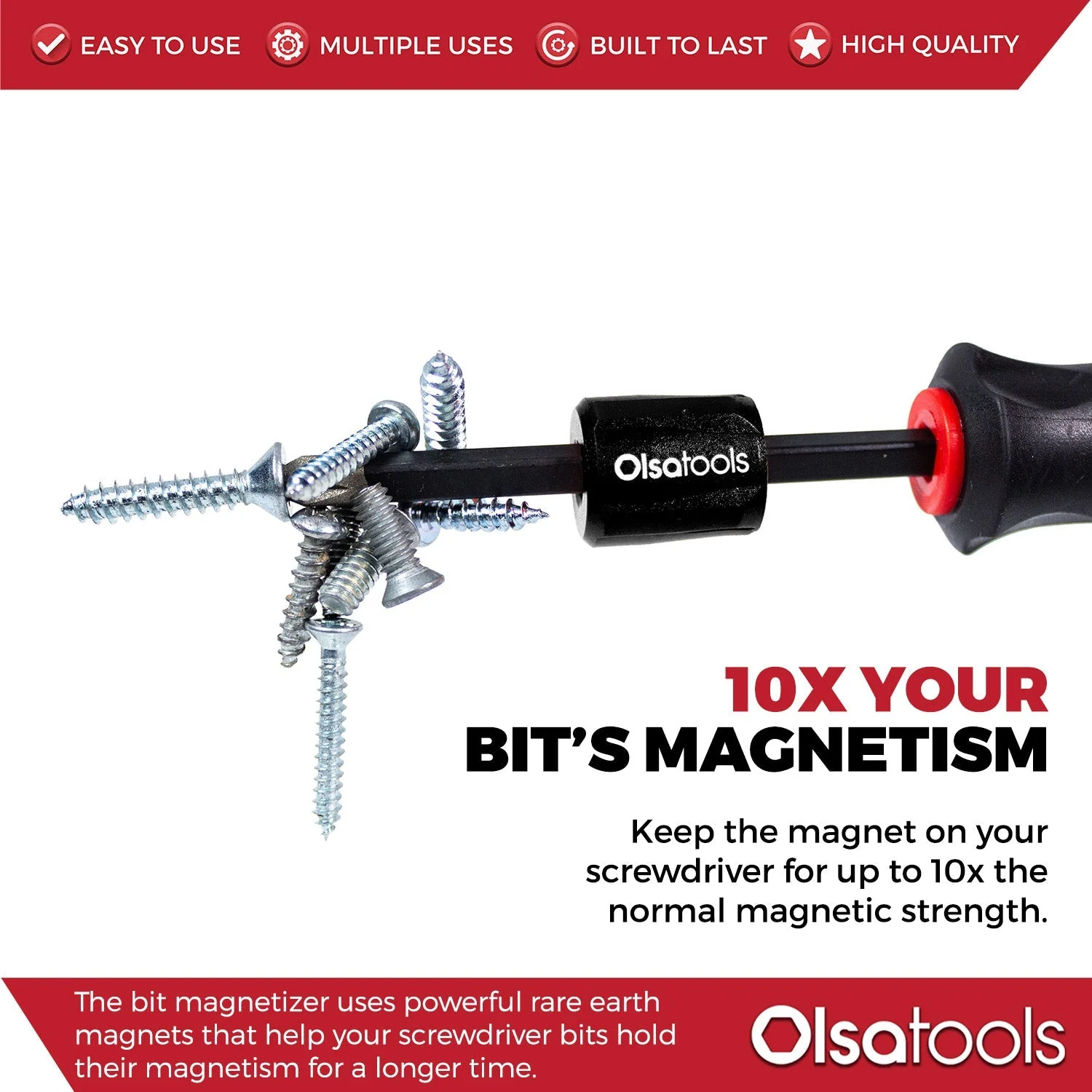 Bit Magnetizer Ring and Demagnetizer Screwdriver Bit Drive Holder - Image 12