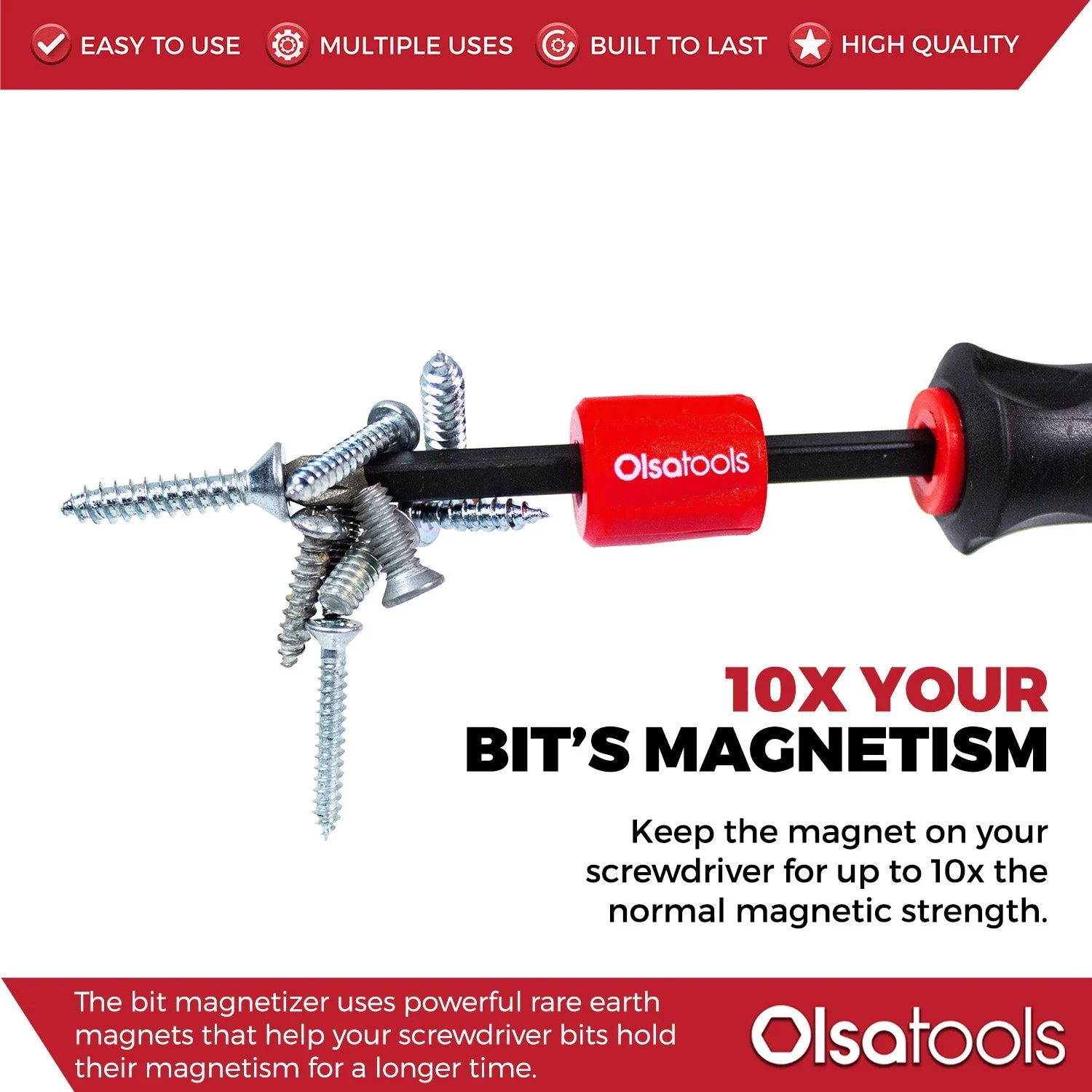 Bit Magnetizer Ring and Demagnetizer Screwdriver Bit Drive Holder - Image 15