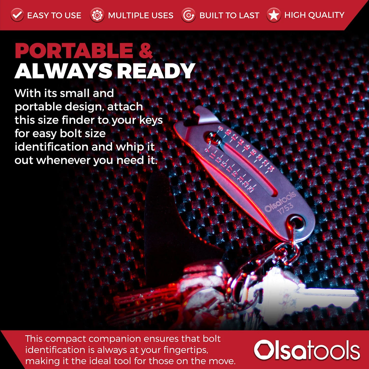 Bolt Size Finder Keychain - Image 3