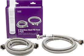 Braided Stainless Steel 6' Washer Fill Hoses, 2Pk - Image 3