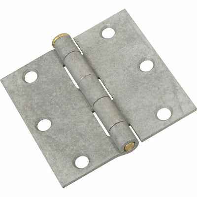 National Hardware 3 in. W X 3 in. L Galvanized Silver Steel Broad Hinge 2 pk - Image 2