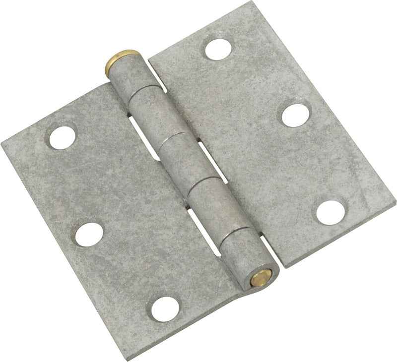 National Hardware 3 in. W X 3 in. L Galvanized Silver Steel Broad Hinge 2 pk - Image 3