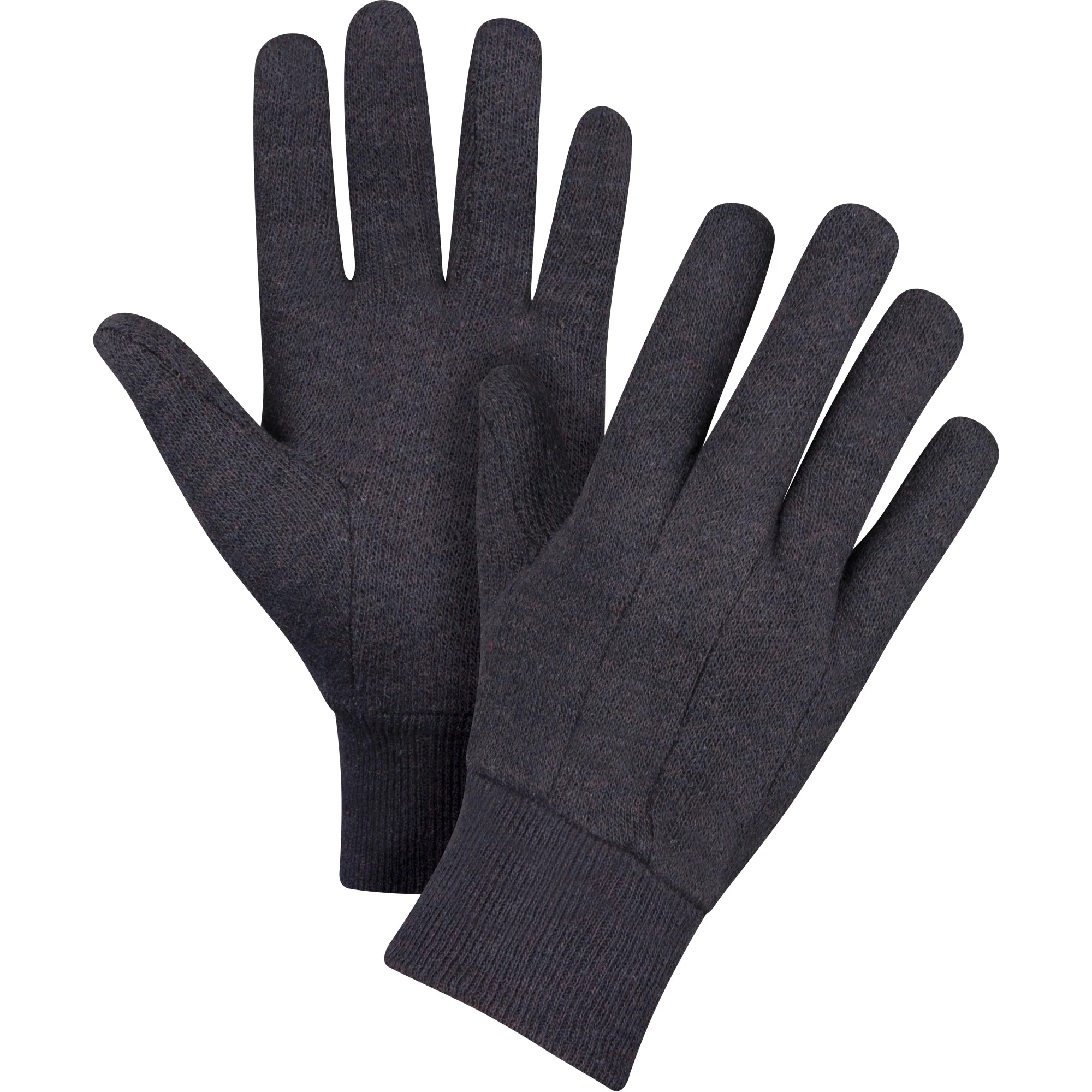 Brown Jersey Gloves, Pair