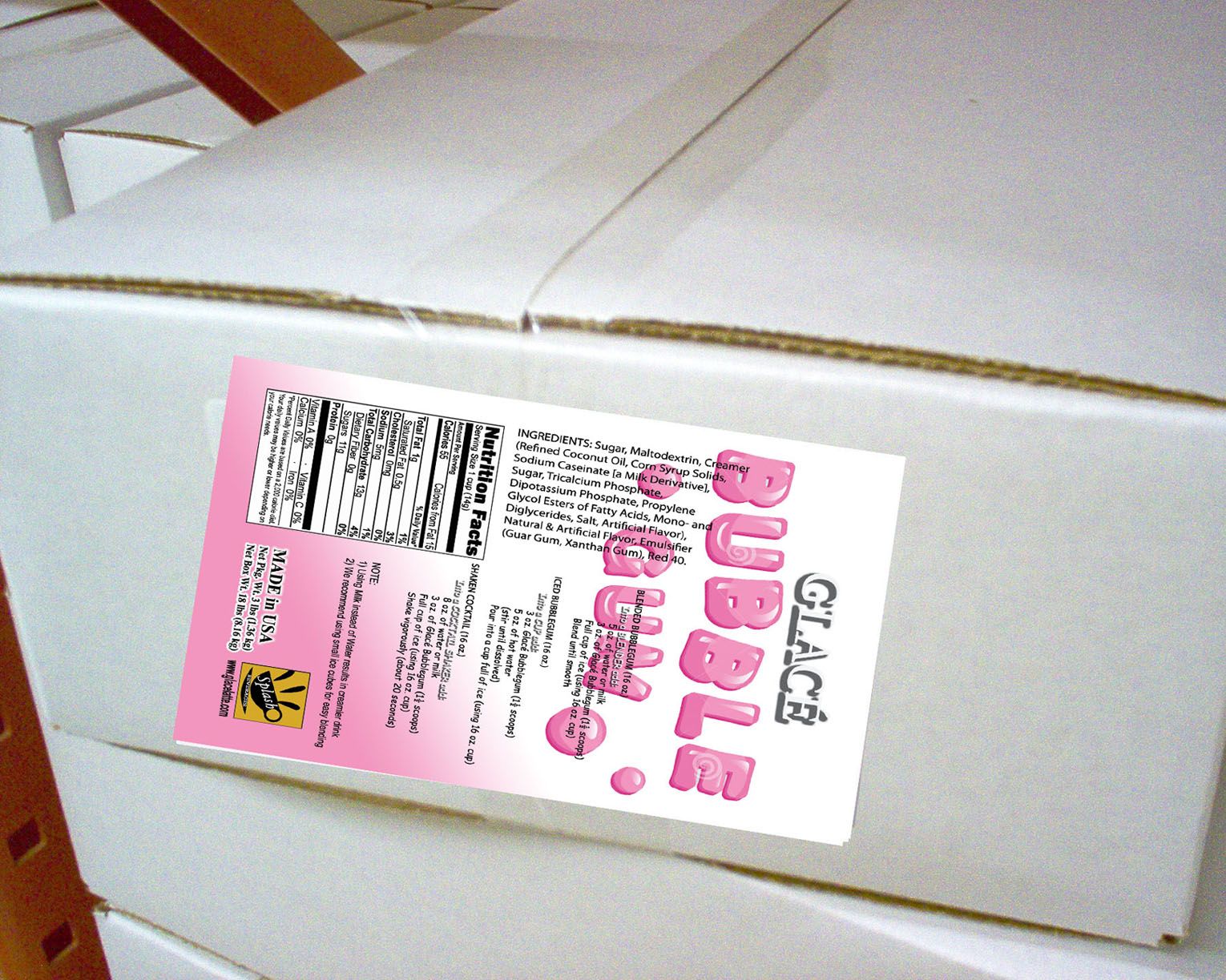 Bubblegum 4 in 1 Bubble Tea / Latte and Frappe Mix - Ships Free Within Canada on Orders Above CAD $199 - Image 3