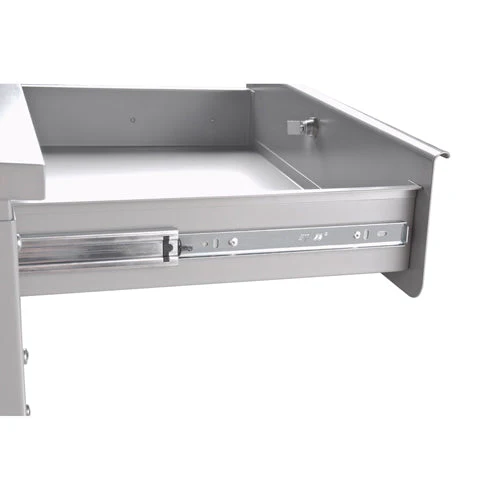 Cabinet Style Shop Desk, 34-1/2" W x 30" D x 53" H, Grey - Image 4
