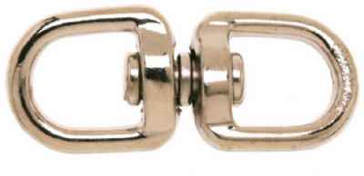 Campbell Chain 3/4 in. Dia. x 3 in. L Nickel-Plated Zinc Double Eye Swivel 100 lb. (Pack of 10) - Image 2
