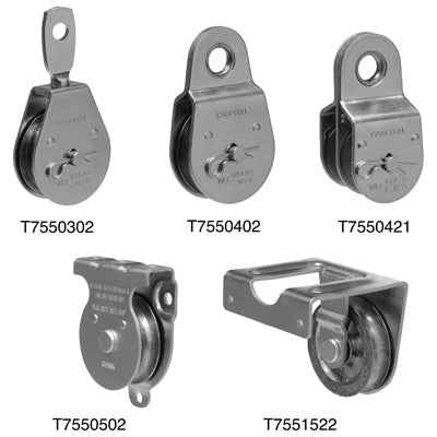 Campbell Chain 1-1/2 in. Dia. Zinc Plated Steel Fixed Eye Double Sheave Rigid Eye Pulley (Pack of 5) - Image 2