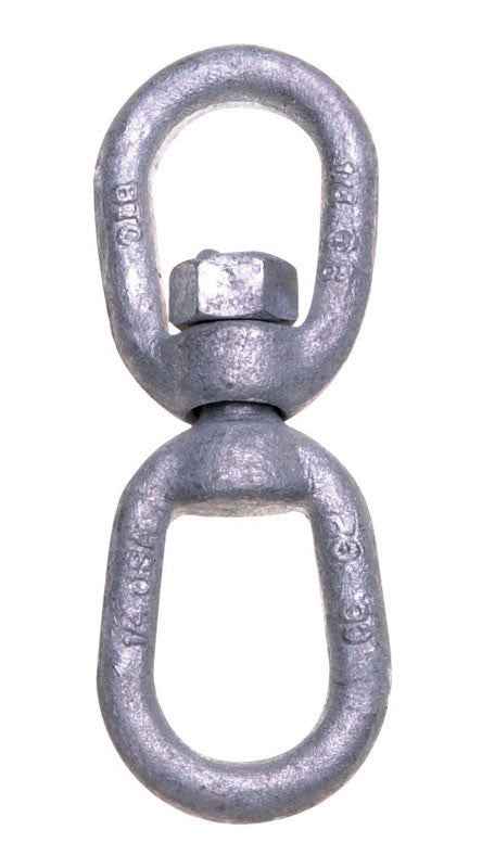 Campbell Chain Galvanized Forged Steel Eye and Eye Swivel 2250 lb. (Pack of 5) - Image 4