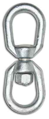Campbell Chain Galvanized Forged Steel Eye and Eye Swivel 850 lb. (Pack of 5) - Image 2
