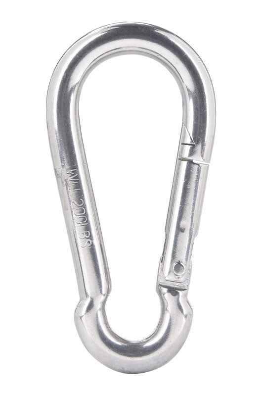 Campbell Chain 0.51 in. Dia. x 3-1/8 in. L Polished Stainless Steel Spring Snap 200 lb. (Pack of 10) - Image 4