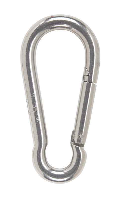 Campbell Chain 3/4 in. Dia. x 4-11/16 in. L Polished Stainless Steel Spring Snap 450 lb. (Pack of 10) - Image 5