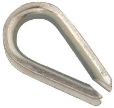 Campbell Chain Galvanized Zinc Wire Rope Thimble 1/4 in. L (Pack of 10) - Image 2